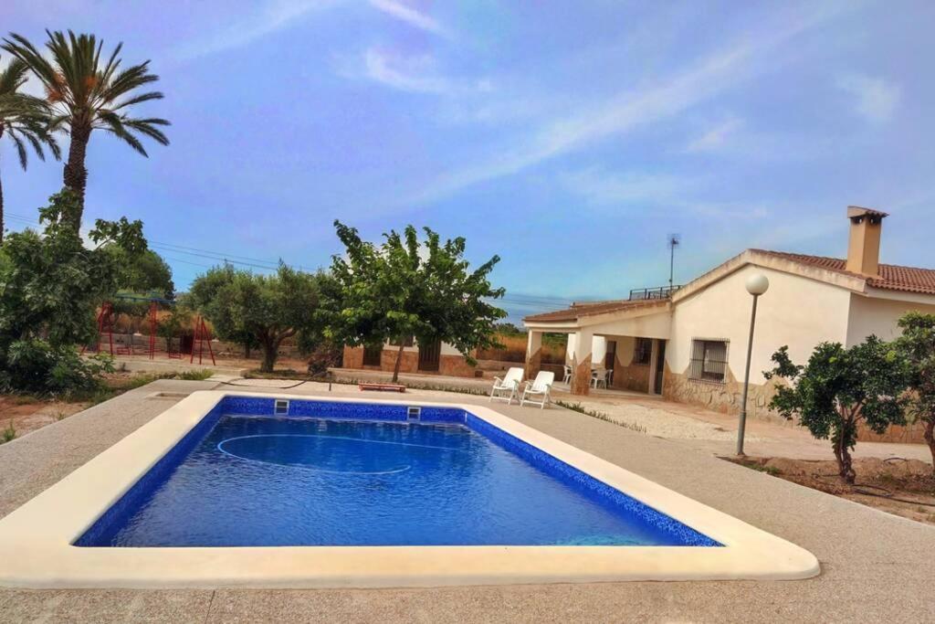 Villa Rustica Privada Con Gran Chalet Y Piscina Elche Exterior foto
